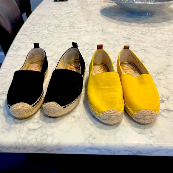 Sam Edlelman suede espadrilles with leather trim size 6/36 - Picture 1 of 8